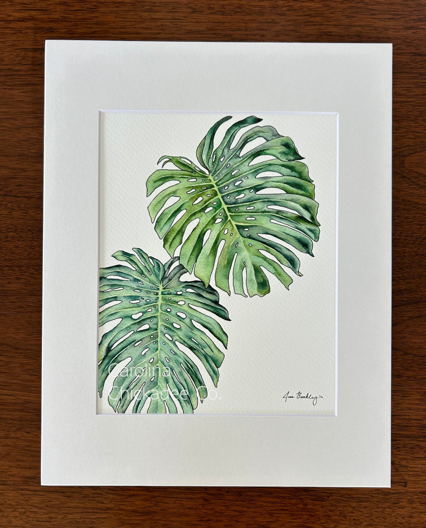 monstera watercolor Monstera Watercolor Print – Carolina Chickadee Co