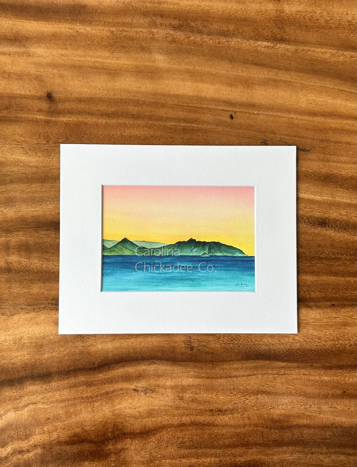 The Ko'olaus from Hale Koa Beach at Sunset