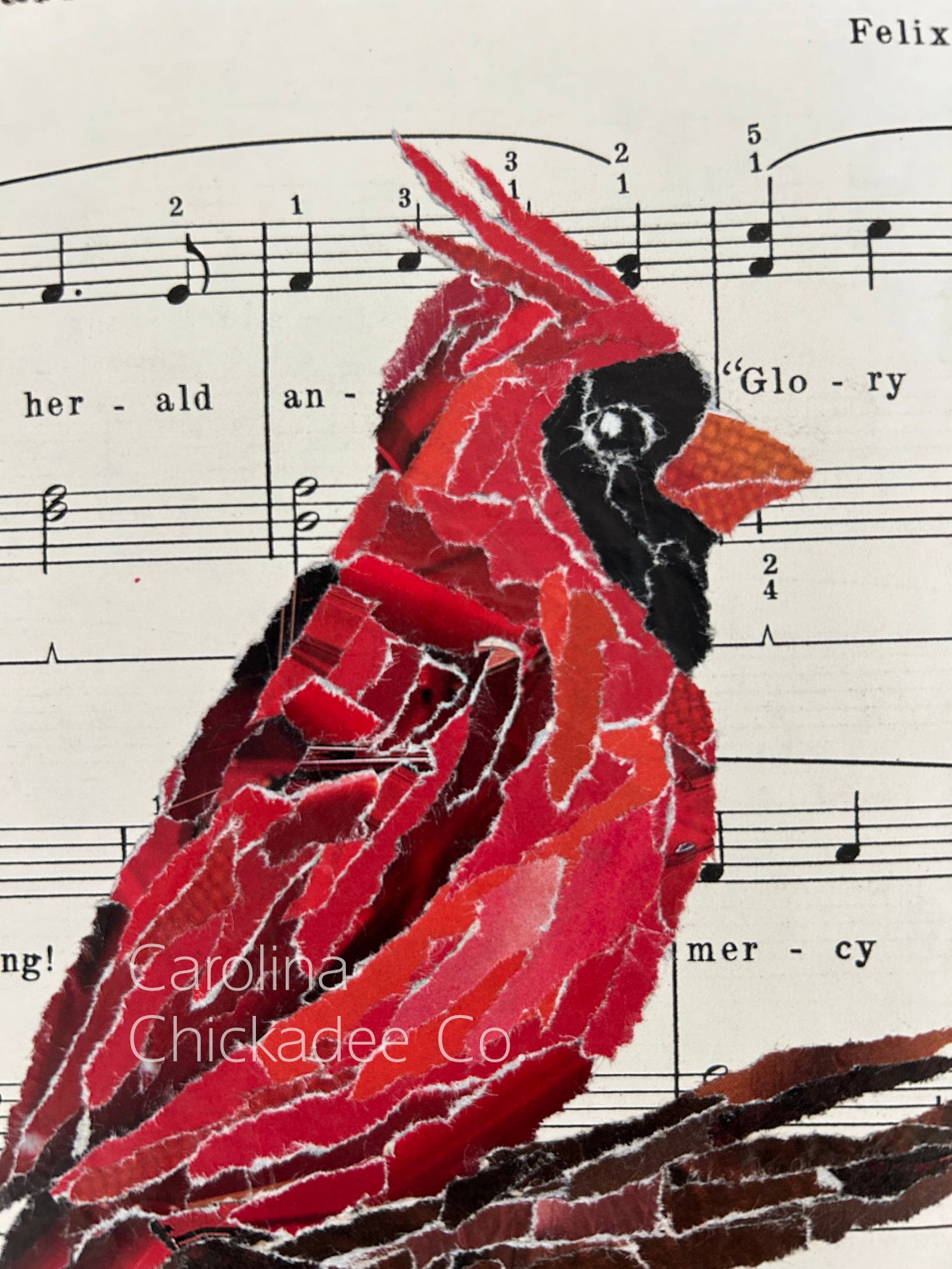 Hark! the Herald Angels Sing - Cardinal Collage