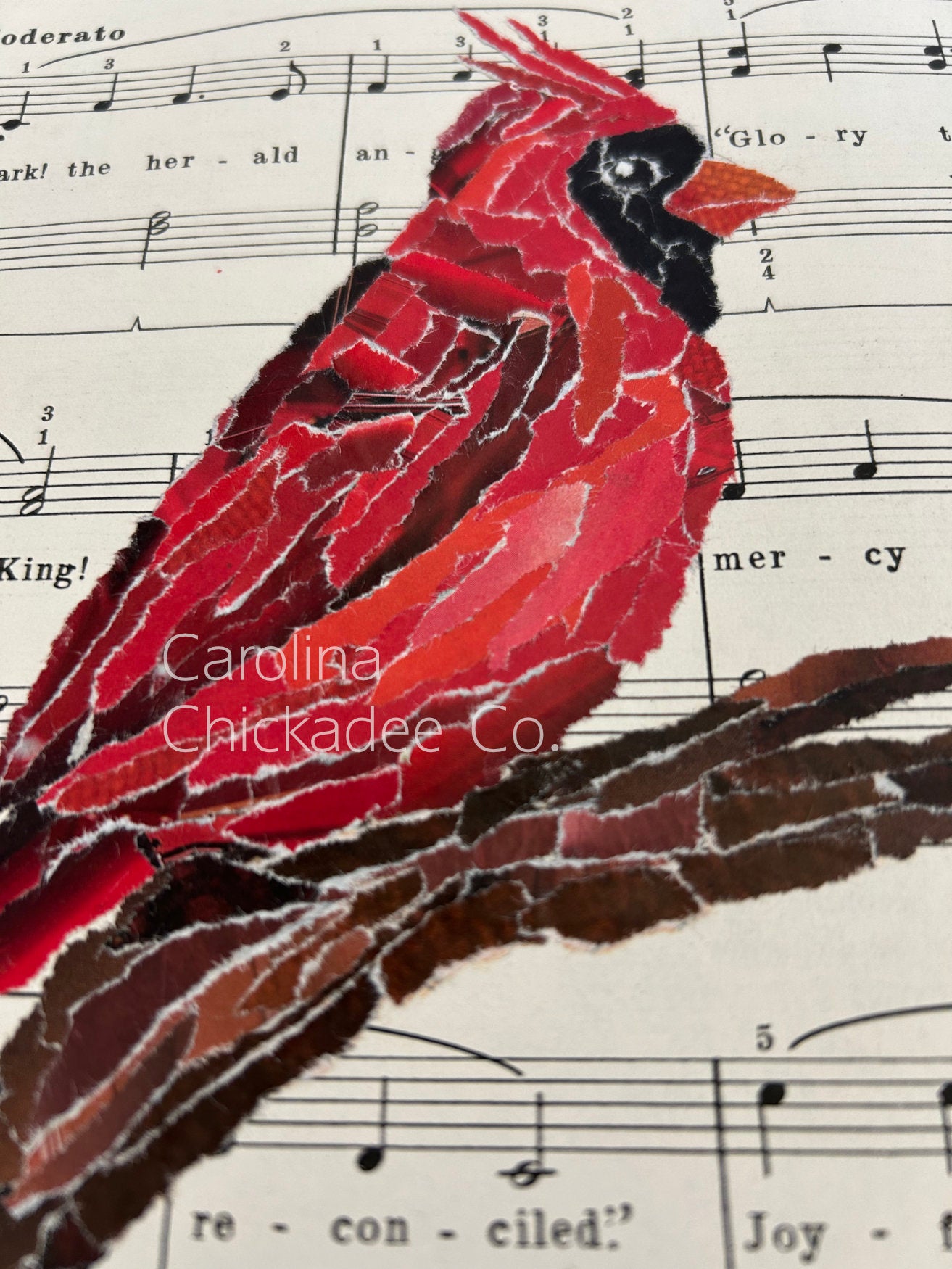 Hark! the Herald Angels Sing - Cardinal Collage