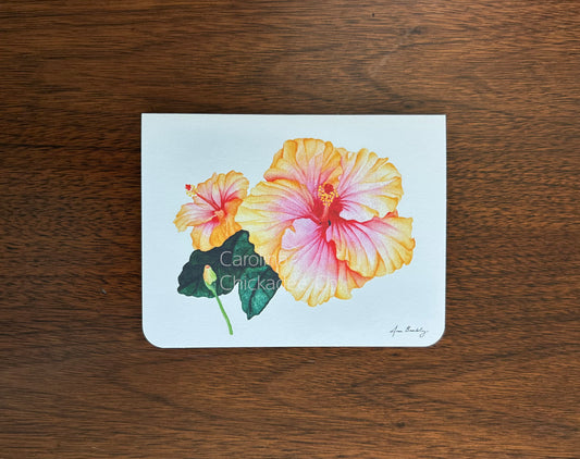 Hollywood Sunset Hibiscus Card