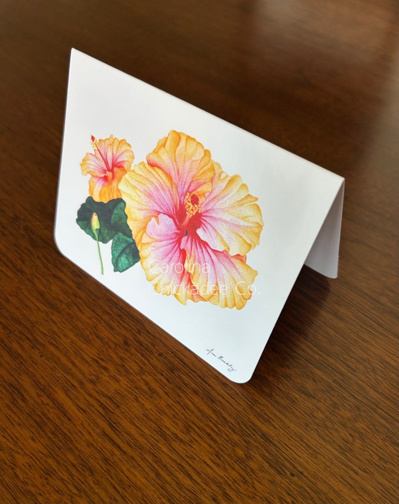 Hollywood Sunset Hibiscus Card