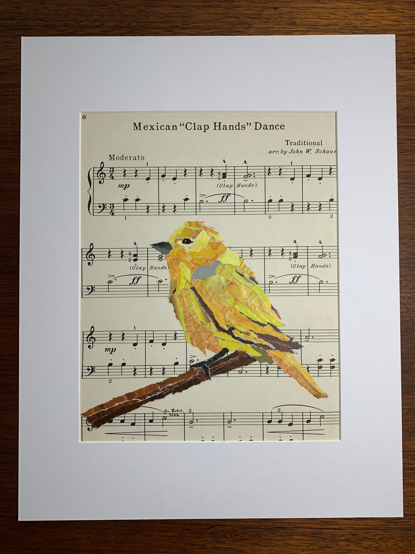 Mexican "Clap Hands" Dance - Yellow Warbler Collage