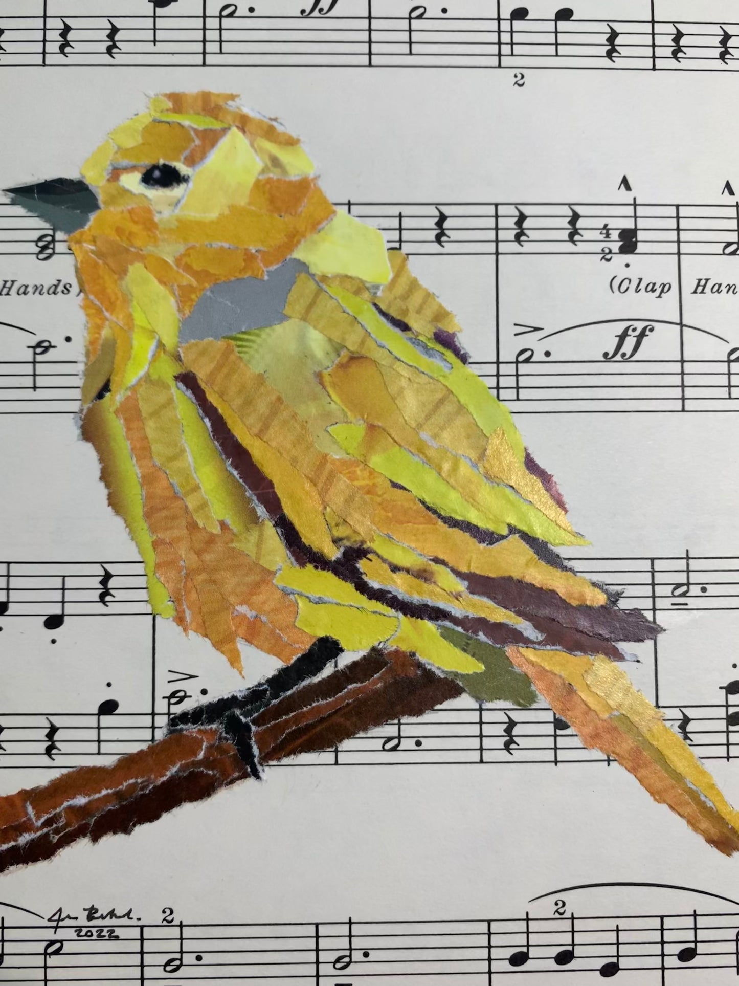Mexican "Clap Hands" Dance - Yellow Warbler Collage