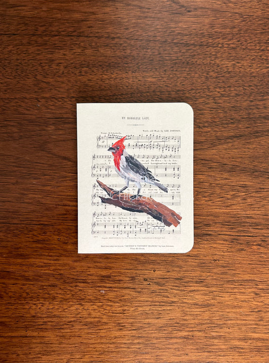 My Honolulu Lady - Red Crested Cardinal Card