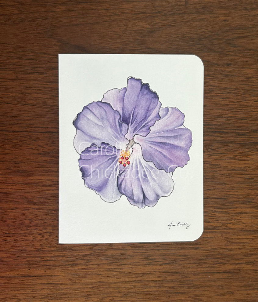 Lavender Hibiscus Card