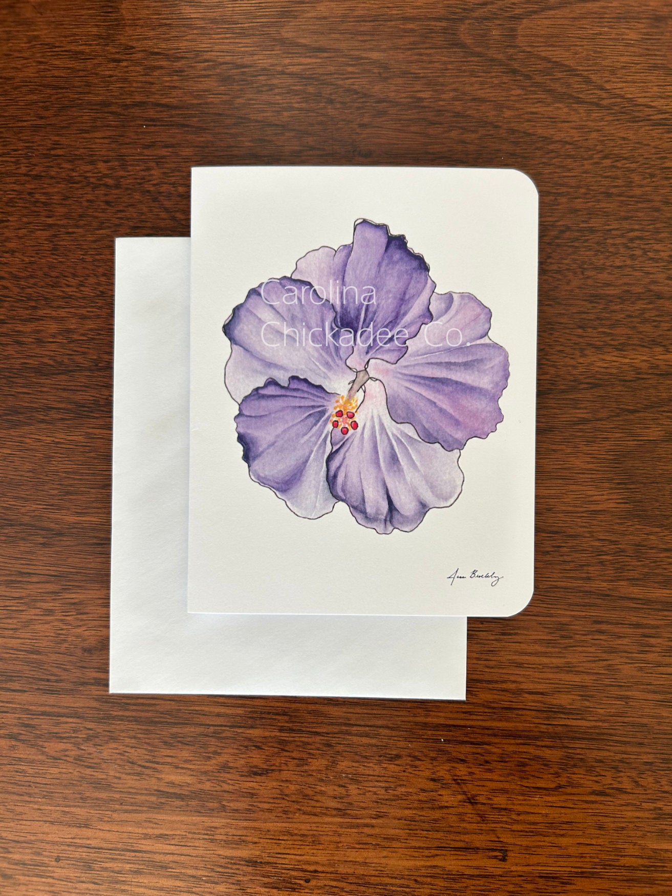 Lavender Hibiscus Card