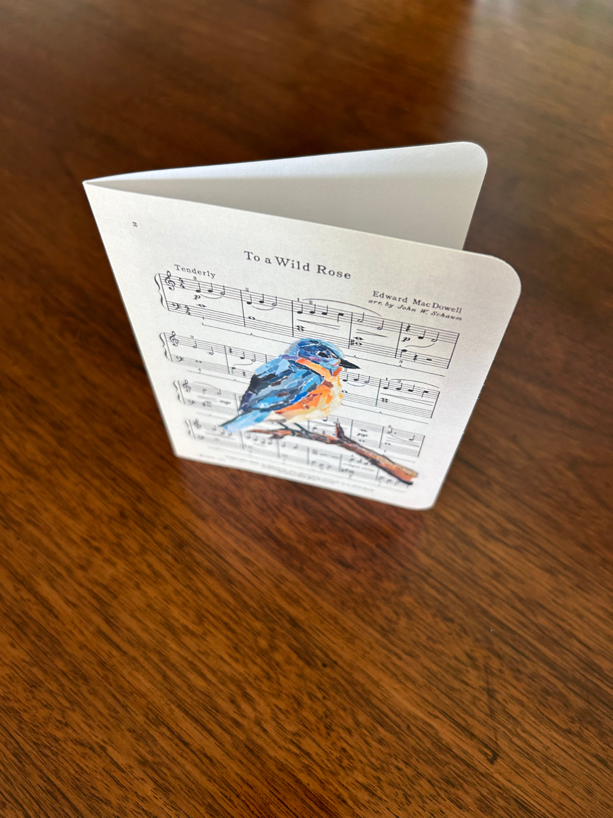 To a Wild Rose - Bluebird Card