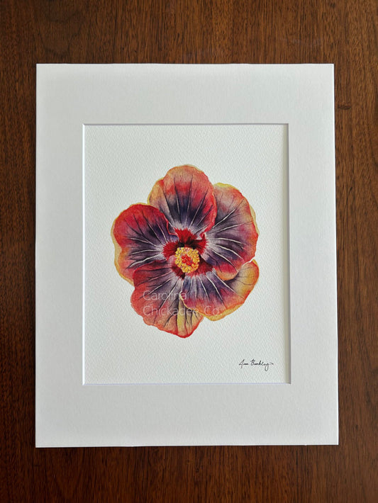 Voodoo Hibiscus Watercolor Print